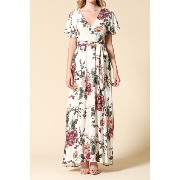 🌿 Through The Gardens Floral Maxi Dress - Picture 4 of 8
